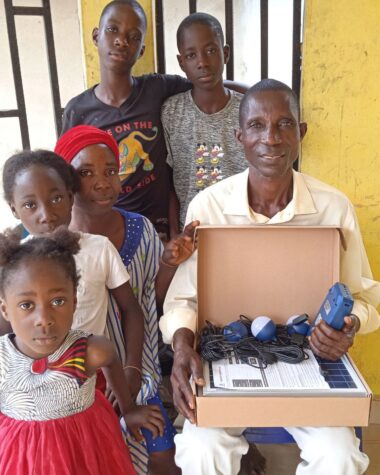 Solbank donation to a family in Nigeria